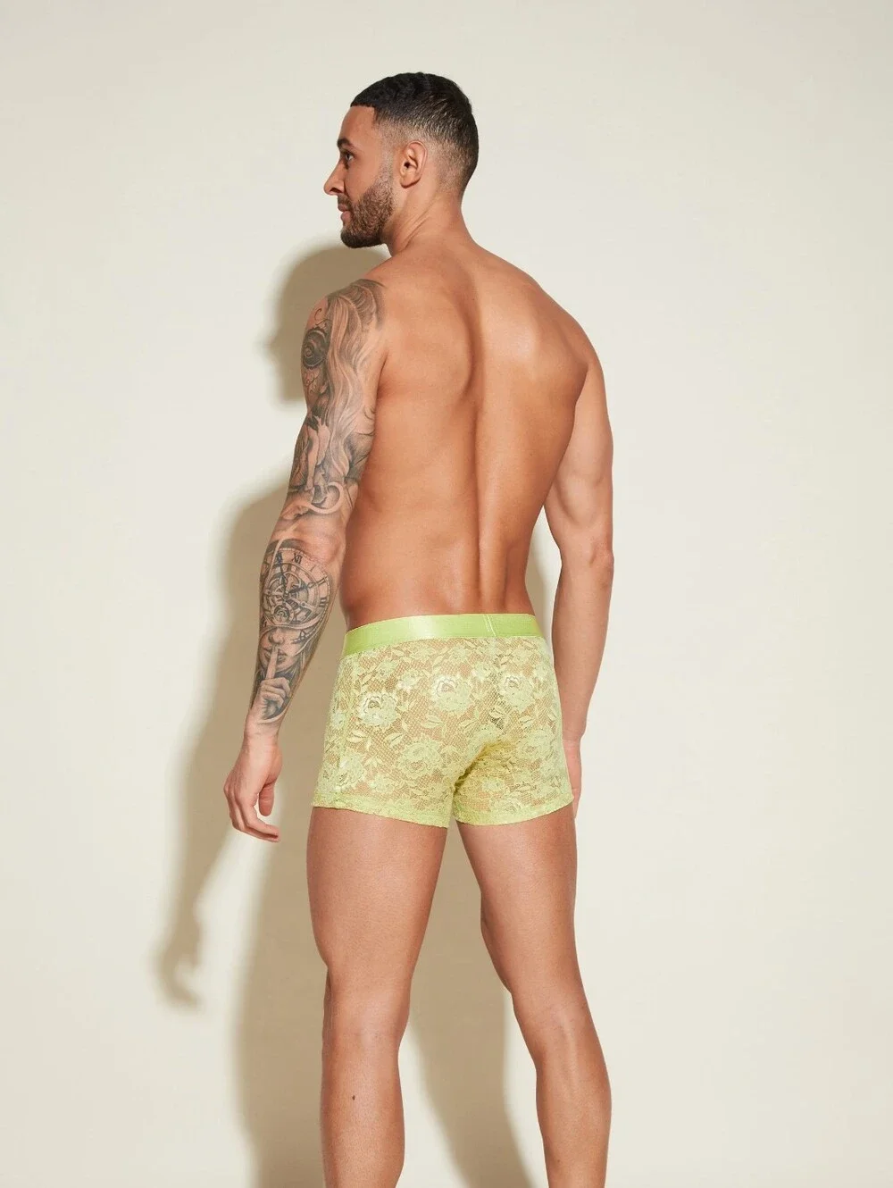 Cosabella Lace Boxer Briefs - Lime Green